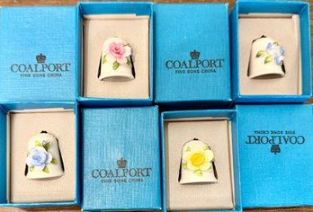 (4) Coalport Flower Thimbles