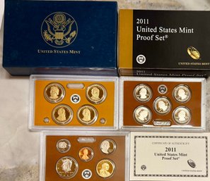 2011 United States Mint Proof Set With COA & Original Box