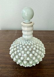 Vintage Fenton White Hobnail Opalescent Perfume Bottle With Stopper