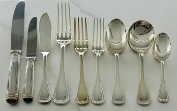 Vintage Christofle France Malmaison 9 Piece Place Setting Flatware (3) Knives (3) Forks (3) Spoons