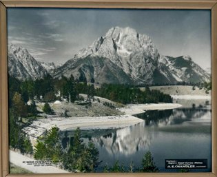 AE Chandler Service Station Advertising Photo Frame Mount Morgan