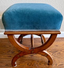Mahogany Regency Style Antique Dressing Stool X Frame - Pickup For This Item Sunday 12-2pm Fort Collins