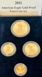 2011 American Eagle Fine Gold Proof 4 Coin Set - 5, 10, 25, And 50 Dollar Coin With COA And Original Box