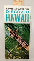 VINTAGE 1966 HAWAII TRAVEL BROCHURE BY UNITED AIR LINES