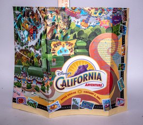 DISNEY'S CALIFORNIA ADVENTURE 'OPENING DAY'  WALL MAP