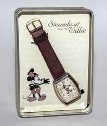 DISNEY - MICKEY MOUSE 'STEAMBOAT WILLIE' WRIST WATCH - New Battery!