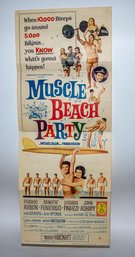 ORIGINAL - 1 SHEET -  MOVIE THEATER 'INSERT' POSTER FOR THE 1963 MUSICAL BEACH PARTY