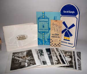 RESTAURANT MEMORABILIA - 'VAN DE KAMPS' RESTAURANT 'LOT' - MENUS - PHOTOS