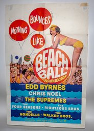 ORIGINAL - 1 SHEET - MOVIE THEATER POSTER FOR THE 1965 MUSICAL 'BEACH BALL'