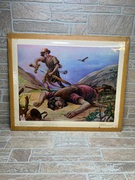 David And Goliath Print 30' X 25'