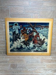 Storm On The Lake Calmed - Mid Century Print - Old Testament