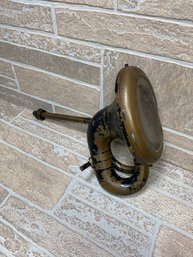 Vintage Brass Acoustic Horn Speaker / Phonograph Style Piece ~ Industrial Decor / Parts