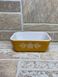 Vintage Pyrex Butterfly Gold 1 Qt Refrigerator Dish W/ Lid (No Lid) 501