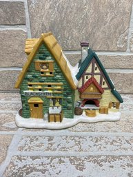 Dickens Village Porcelain Blacksmith Shop Building W/ Fence Accessories  No Light