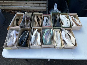 Large Lot Of Womens Shoes In Boxes  Heels, Dress Shoes, Vintage & Classic Styles