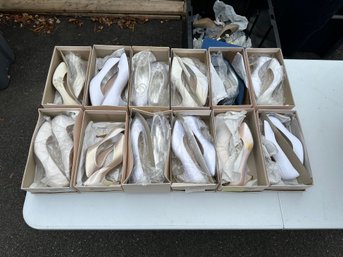 Bulk Lot Of Womens Shoes  Many New In Box  White & Formal Heels / Bridal Styles