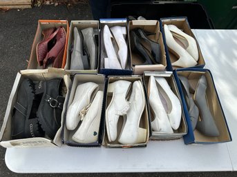 Mixed Lot Of Womens Shoes  Heels, Flats & Casual Styles  Many In Box  Assorted Sizes