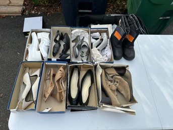 Mixed Lot Of Womens Shoes & Winter Boots  Heels, Flats, Casual & Snow Boots  Assorted Sizes