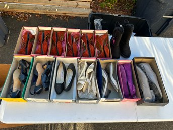 Large Lot Womens Shoes  Red Heels, Flats, Sandals & Boots  Assorted Sizes