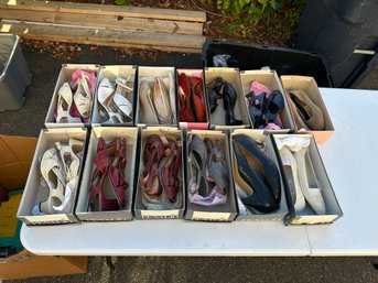 Large Lot Womens Shoes  Heels, Sandals & Flats  Multiple Pairs In Boxes  Assorted Sizes