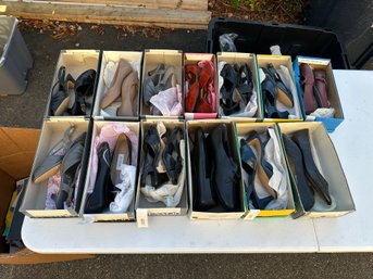 Womens Shoe Lot  Heels, Flats, Sandals & Dress Shoes  Boxed Pairs  Assorted Sizes