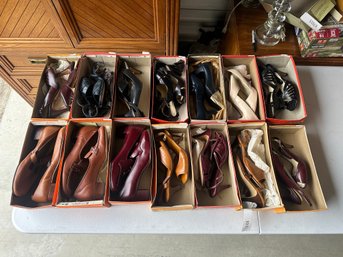 Mixed Womens Shoe Lot  Heels, Flats & Dress Shoes  Neutral & Red Tones  Assorted Sizes