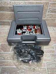Lego Bin With Assorted Lego And Lego Style Pieces