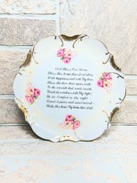 Hand Painted 1073 God Bless Our Home Decorative Hanging Plate