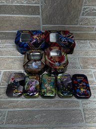 Pokemon Metal Tins Assorted Sizes Lot