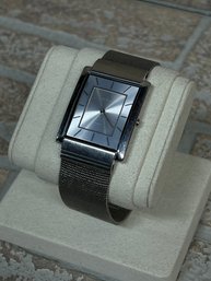 Skagen Denmark Stainless Steel Mesh Band Rectangular Watch  Model 224LSS