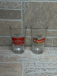Budweiser Draught Beer Retro Pints '1947' & '1957' Collectors Beer Glass, 5.75'