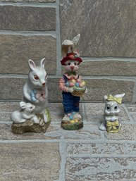 Lot Of Ceramic Rabbit Figures