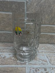 VINTAGE FREIBURGER Pilsner Beer Stein Germany Multi-Faceted Clear Heavy Glass