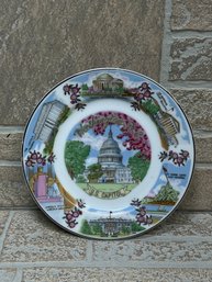 U.s. Capitol And Washington Monuments Display Plate