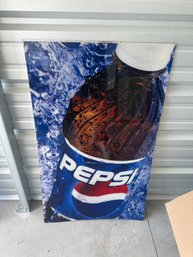 Authentic Pepsi Vending Machine Front Graphic Panel  Large 47 Bar/Man Cave Sign