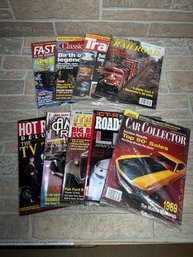Mixed Automotive & Railroad Magazine Lot  Hot Rod, Car Collector, Trains & More