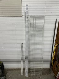 Closet Shelving Components  Single Wire Shelf W/ Mounting Rails & Tracks