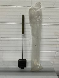 Vintage Cast Iron Pie Iron Sandwich Maker W/ Wood Handles  Campfire Cooking Tool