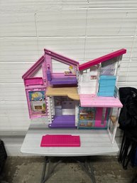 Barbie Fold-Up Dollhouse Playset W/ Accessories  Portable Multi-Level House