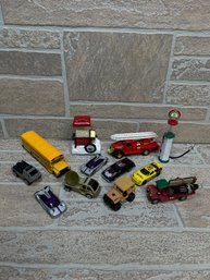 Mixed Lot Diecast Cars, Toy Vehicles & Accessories  Hot Wheels, School Bus, Fire Truck, Gas Pump & More