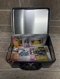 Large Lot Japanese Pokmon Cards W/ Metal Pokmon Tin  Holo, Reverse, Mixed Bulk