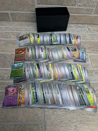 Large Lot Pokmon Cards W/ Storage Box  Holo, Reverse Holo, Modern Bulk Collection