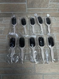 Lot Of 10 New Paddle Hair Brushes With Detangling Bristles