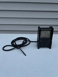 Vintage Analog Draft Gauge Meter - Inches Water With Hose & Probe