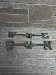 Vintage Metal N S E W Weathervane Directional Arms - Approx 17.5'