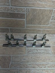 Pair Of Metal Wall Mount Tool Organizer Rails - 17' Tool Holders