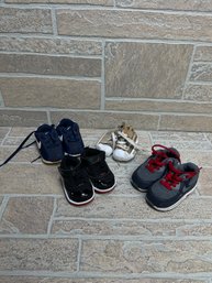 Lot Of 4 Toddler Shoes - Nike Air Max, Cortez, Jordan & Plaid Sneakers