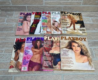 Vintage Playboy Magazine Lot - 10 Issues - 1980s 1990s 2000s - Cindy Crawford, Farrah Fawcett & More