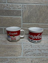 Vintage Campbell's Soup Advertising Mugs - Westwood & Houston Harvest - Lot Of 2