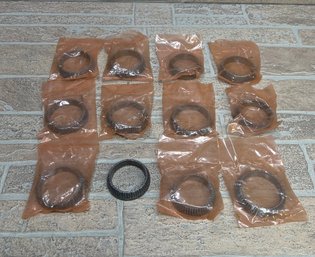 Lot Of 12 New Metal Exhaust Gaskets / Donut Rings - Assorted Sizes